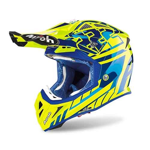 Casti  AVIATOR 2.3 REP . CAIROLI  BLUE YELLOW GLOSS