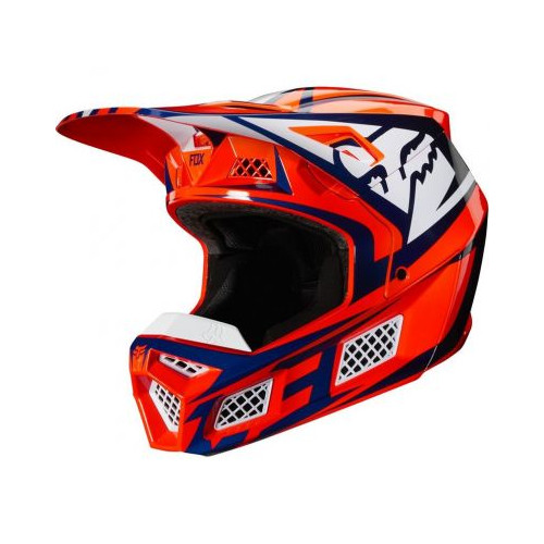 Casti FOX V3 IDOL HELMET, ECE [ORG/BLU]