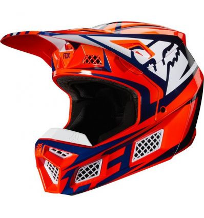 FOX V3 IDOL HELMET, ECE [ORG/BLU]