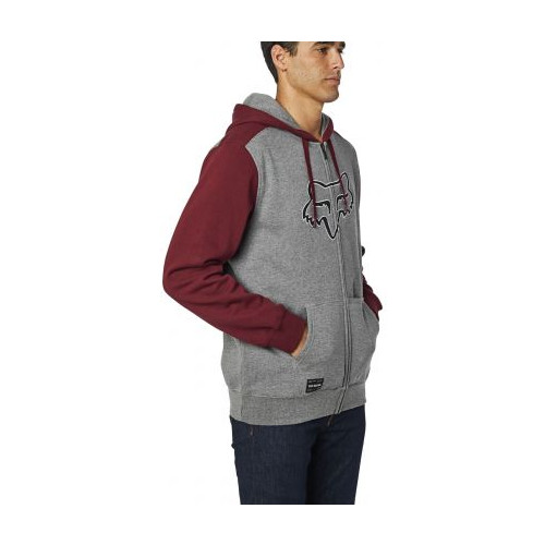 Hanorace FOX DESTRAKT ZIP FLEECE [GRY/RD]