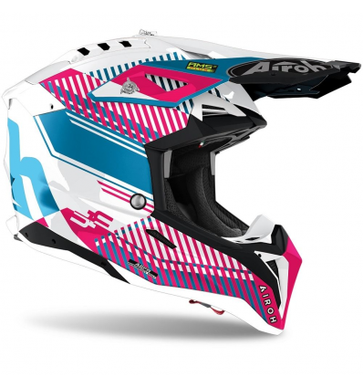 AIROH AIROH AVIATOR 3  WAVE PINK GLOSS CHROME 2021