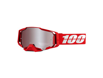 100% OCHELARI 100% ARMEGA Goggle WAR Red - HiPER Silver Mirror Lens