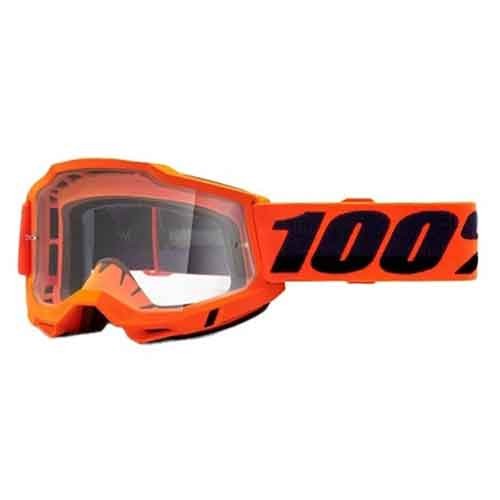 100% GOGGLE 100%  ACCURI GOGGLE ORANGE CLEAR LENS