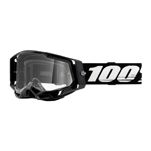 100% OCHELARI 100% RACECRAFT 2 GOGGLE BLACK CLEAR LENS