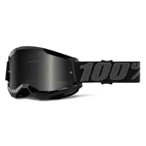 100% STRATA 2 Sand Goggle Black - Smoke Lens