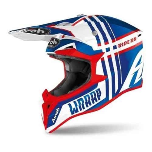 Casti AIROH AIROH WRAAP YOUTH BROKEN BLUE/RED G