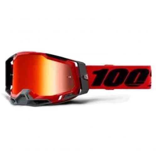 Ochelari 100% OCHELARI 100% RACECRAFT 2 GOGGLE Red - Mirror Red Lens