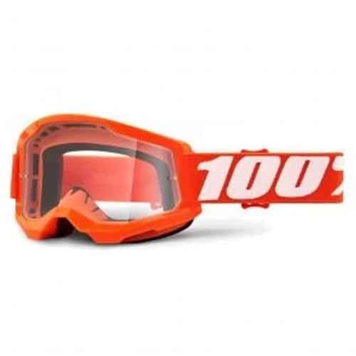 100% OCHELARI 100% STRATA 2 GOGGLE ORANGE CLEAR LENS