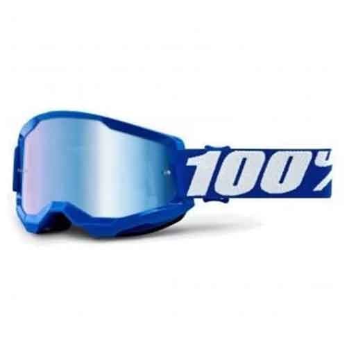 100% STRATA 2 Goggle Blue Mirror Blue Lens