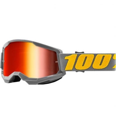 100% STRATA 2 Goggle Izipizi Mirror Red Lens