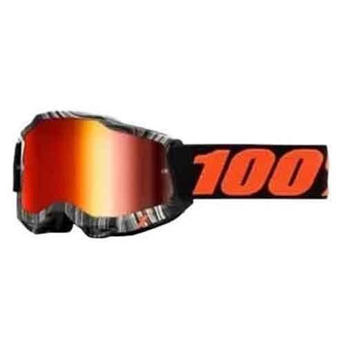 100% OCHELARI 100% ACCURI 2 Goggle Geospace Mirror Red Lens