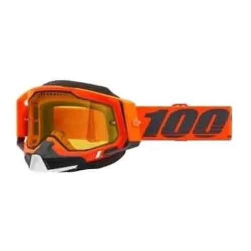 Ochelari 100% OCHELARI 100% ACCURI 2 Snowmobile Neon Orange - Yellow Vented Dual Lens