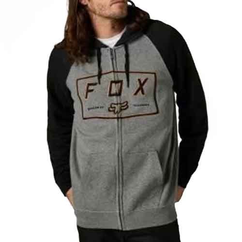 Hanorace FOX BADGER ZIP FLEECE [HTR GRAPH]