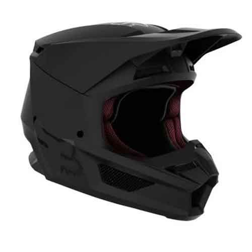 FOX YTH V1 MATTE BLACK HELMET, ECE [MT BLK]