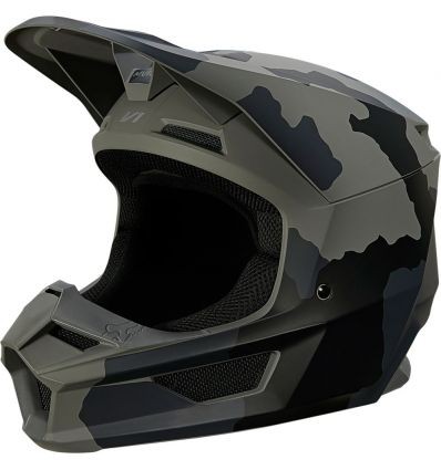 FOX YOUTH V1 TREV HELMET, ECE [BLK CAM]