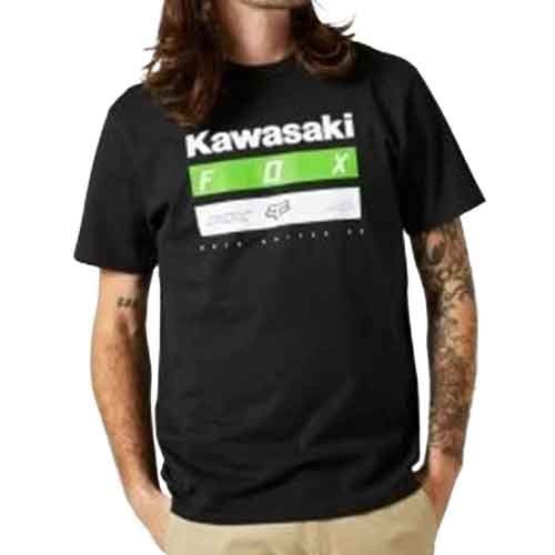 Tricouri FOX KAWASAKI STRIPES PREMIUM TEE BLK