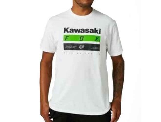 FOX KAWASAKI STRIPES PREMIUM TEE WHITE