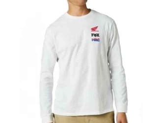 FOX HONDA WING LONG SLEEVE PREMIUM TEE WHITE