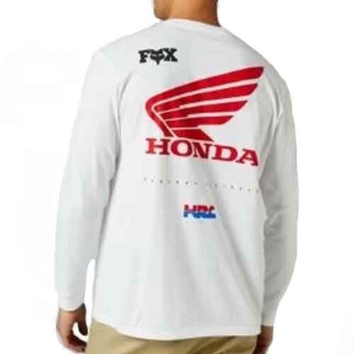 FOX HONDA WING LONG SLEEVE PREMIUM TEE WHITE