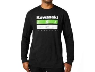 FOX KAWASAKI STRIPES LONG SLEEVE PREMIUM TEE BLK