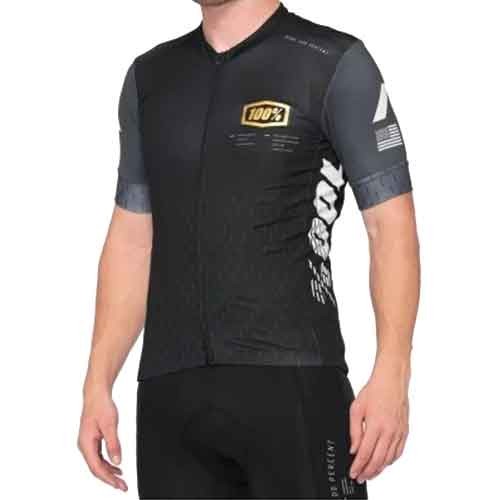 Lichidari stoc echipamente Bike 100% EXCEEDA Jersey Black/Charcoal Lycra Kits