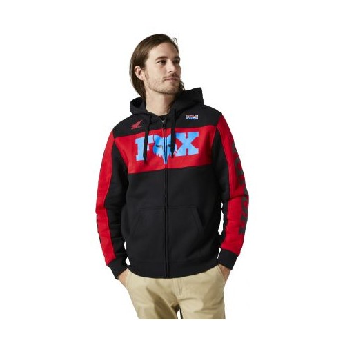 Hanorace FOX HONDA ZIP FLEECE [BLK/RD]