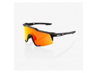 100% SPEEDCRAFT - Soft Tact Black - HiPER Red Multilayer Mirror Lens