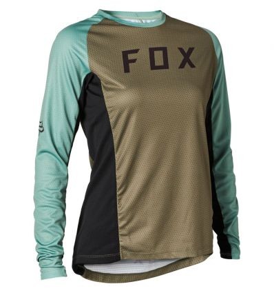 FOX WOMENS DEFEND LS JERSEY [OLV GRN]