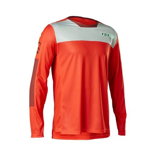 Bluze FOX DEFEND LS JERSEY MOTH [FLO RED]