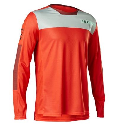 FOX DEFEND LS JERSEY MOTH [FLO RED]