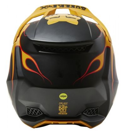 FOX V3 RS SUPR TRIK HELMET, ECE [BLK/YLW]