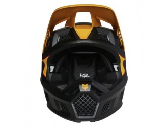 FOX V3 RS SUPR TRIK HELMET, ECE [BLK/YLW]