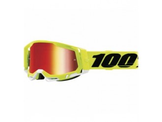 100% RACECRAFT 2 Goggle Yellow - Mirror Red Lens