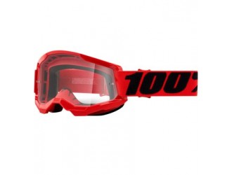 100% STRATA 2 Goggle Red - Clear Lens