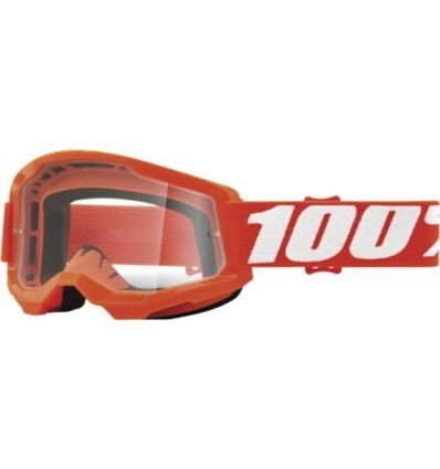 100% STRATA 2 Goggle Orange - Clear Lens