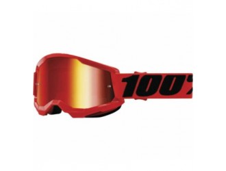 100% STRATA 2 Goggle Red - Mirror Red Lens