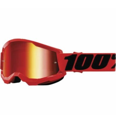 100% STRATA 2 Goggle Red - Mirror Red Lens