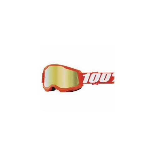 Ochelari 100% STRATA 2 Goggle Orange - Mirror Gold Lens