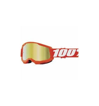 100% STRATA 2 Goggle Orange - Mirror Gold Lens